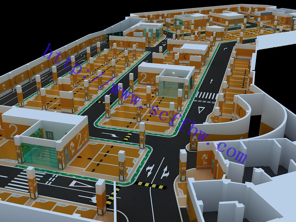 停車場(chǎng)整體效果圖設(shè)計(jì)（四川，成都）